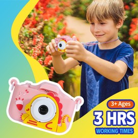 Kids Camera Toys for 3-10 Year Old Girls Boys, Upgrade Kids Selfie Camera, Children Digital Video Camcorder, 64G SD Card Included (Purple)