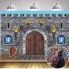 Medieval Castle Backdrop Medieval Party Decorations 7x5FT Knight Castle Wall