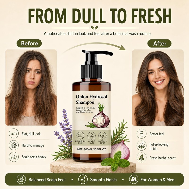Onion Hydrosol Hair Growth Shampoo with Rosemary & Biotin –
