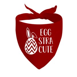 1 Piece Easter Eggs Dog Bandana Spring Dog Scarf EGG-STRA Cute Dog Handkerchief Easter Gifts (EGG STRA CUTE D EU)