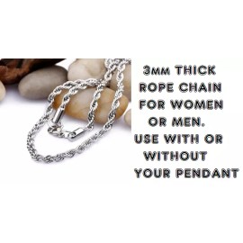 Fashion Jewelry ST MICHAEL SHEILD PROTECT FAITH ANGEL Pendant 925 Silver 24" Rope Chain Men .