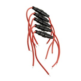 VekAuto A11101300ux0008 5 x 20 mm AGC Fuse Holder Inline Screw Type W 22 AWG Wire (Pack of 5) Auto Accessories