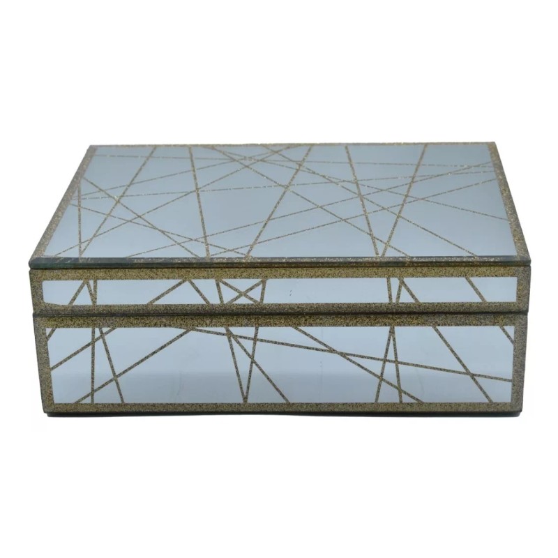 Starhaus Joyero Alajero Cristal Con Figuras En Color Oro 25