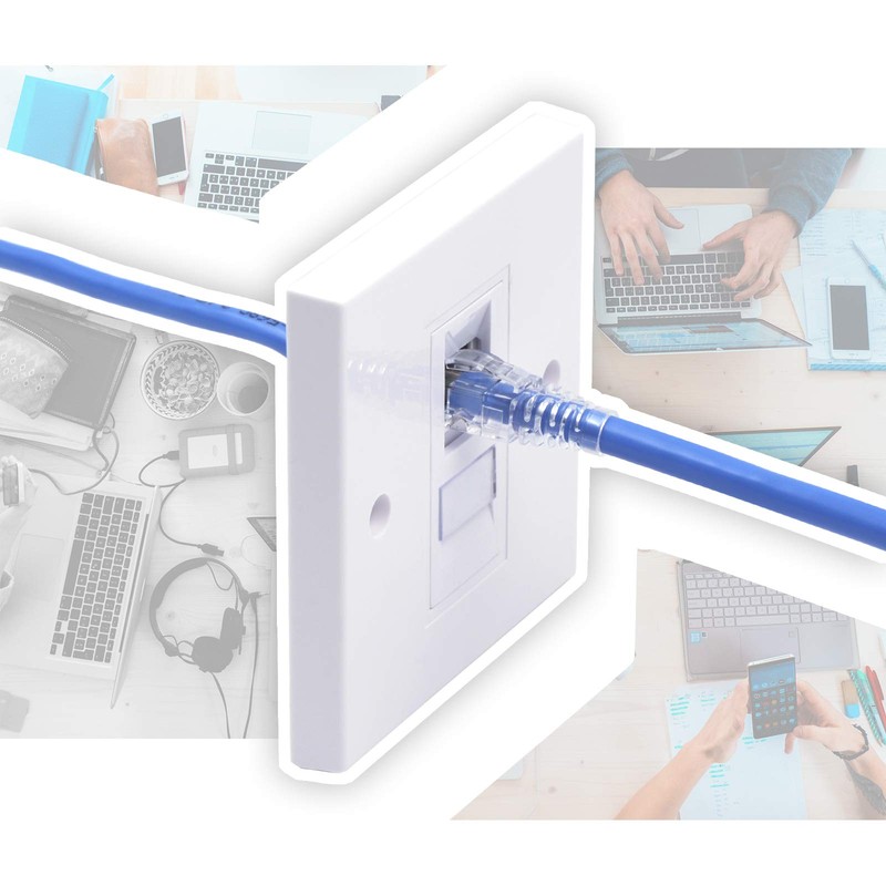 LEENUE RJ45 Socket Cat6, Single Ethernet Wall Socket, RJ45 Network