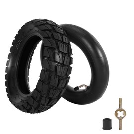 WATODAY 80/65-6 Tire with Inner Tube, 10x3.0 Inflatable Off Road Tire for Electric Scooter Pneumatic E-Bike 255x80 Tires compatible with 36v 48v 400w 500w 800w Hub Motor Mijia M365