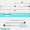 Window Security Bars, 18"-51" Adjustable Window Bars Security Inside, Burglar