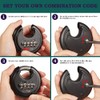 Guliffen Outdoor Combo Lock for Storage Unit, Weatherproof Disc Lock