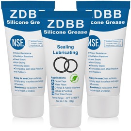 ZDBB Plumbers O Rings Silicon Grease Tube for Pool Lube Pumps & Filters Rubber Seals Faucet Valve Silicone Grease Lubricant Spa O Ring Lubricant,1 oz 3-Pack