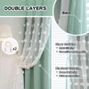 MYSKY HOME Room Darkening Curtains White Sheer Pom Pom Curtains