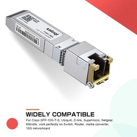 Transceptor SFP+ a RJ45, módulo SFP+ 10GBase-T de cobre SFP+ 10GBase-T, transceptor 10G-T RJ45 compatible con Cisco SFP-10G-T, Ubiquiti F-RJ45-10G, Mikrotik, Netgear, TP-Link, D-Link y más, paquete de