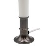 Creative Hobbies Electric Window Candle Lamp with Pewter Plated Base,