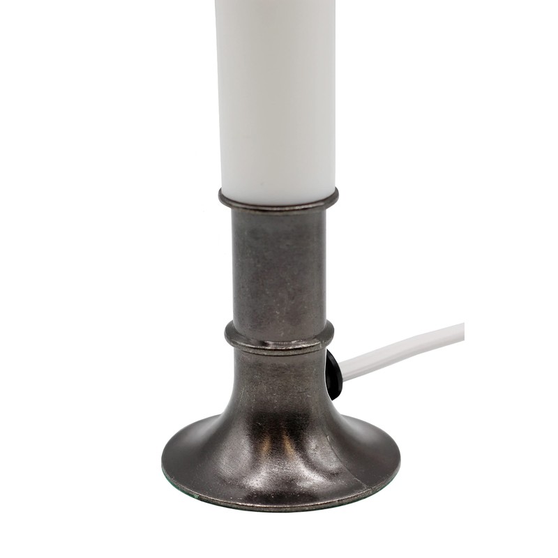 Creative Hobbies Electric Window Candle Lamp with Pewter Plated Base,