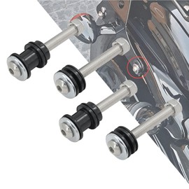 HDBUBALUS Motorcycle Sissy Bar Backrest Detachable Backrest Docking Hardware Mounting Screws for Harley Sportster 48/72 XL1200 XL883 2004-2024