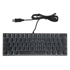 Mechanical Keyboard 61 Key RGB Lighting Blue Switch Ergonomic 60% Compact Hot Plug Gaming Keyboard for Win