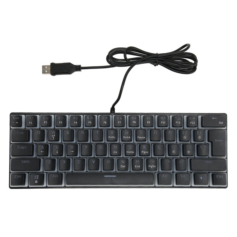 Mechanical Keyboard 61 Key RGB Lighting Blue Switch Ergonomic 60%