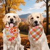 Agroon Fall Dog Bandanas Small 3PCS, 6 Pattern Thanksgiving Scarf