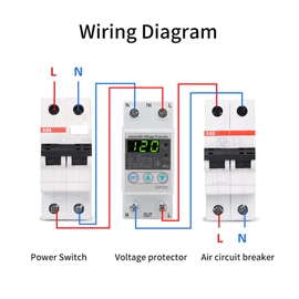 SVP912 120VAC Recuperación Automática Bajo Voltaje Protector Dispositivo de Protección de Voltaje Ajustable Interruptor de Protección de Reinicio Automático (40A)