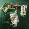 Erwin Müller Tea Towel Pack of 3 Cotton Green /