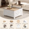 Yaheetech Farmhouse Lift Top Coffee Table with Storage, Square Coffee
