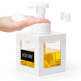 Segbeauty 11.84oz Empty Soap Dispenser White, 3Packs Leak-Proof Hand Soap Bottle Bathroom, 350ml Dish Dispensers for Kitchen Sink, Refillable Plastic Foam Dispenser with Pump and Labels