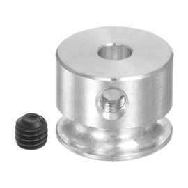 HARFINGTON V-Type Pulley 3.17mm Bore 12mm Outer Dia Single Groove Aluminum Alloy for 3MM PU Round Belt Motor Shaft Drilling Machine