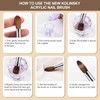 Acrylic Nail Brush Size 8,KEMEISI 100% Pure Kolinsky Nail Art