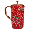 RASTOGI Handicraft Pure Copper Jug Hand Painting Decorated for Water