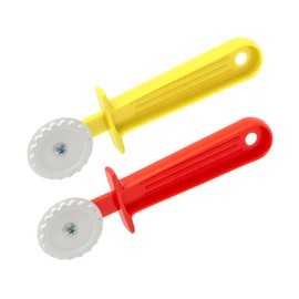 Ravioli Cutter - Pasta Cutter Wheel with Plastic Handle - Hand Pastry Crimper with Roller - Fluted Pastry Cutter Wheel for Baking, 2 Pcs
