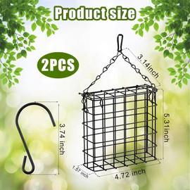Vogel Nistmaterial Halter Set,Aufhängen Vogelfutterstation,Futterstation für Wildvögel,Futterstation und Halterung,Geeignet für den Außenbereich und die Veranda