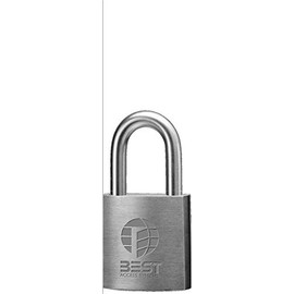 BEST Access Systems 41B722L Padlock, Stainless Steel Shackle, Brass Body, 1-1/2" Shackle Height, 1 15/16" Width, 2 1/16" Length, 7/8" Thickness, less cylinder