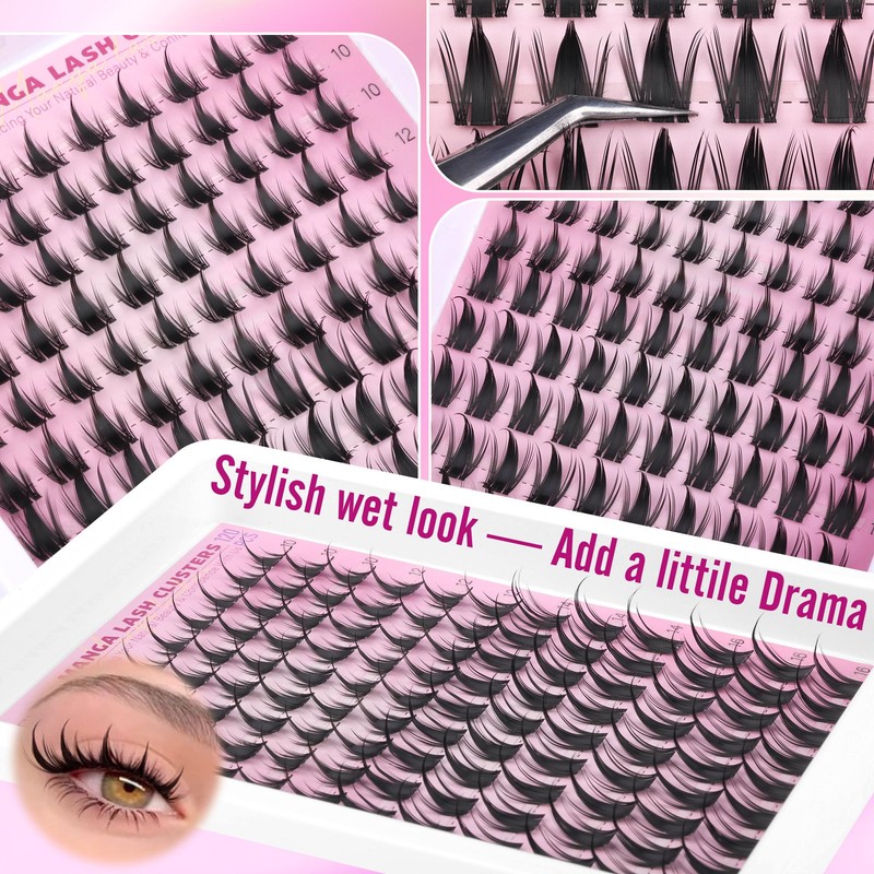 EYDEVRO Manga Lash Clusters Kit Anime Lash Clusters with Spikes