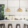 ALAISLYC 16 Inch Gold Pendant Lights Hammered Matte Pendant Lights