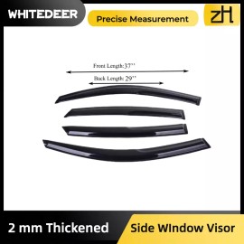 Sunwei Fits Honda Civic 2016-21 Side Window Visor Sun Rain Deflector Guard 2mm Thick