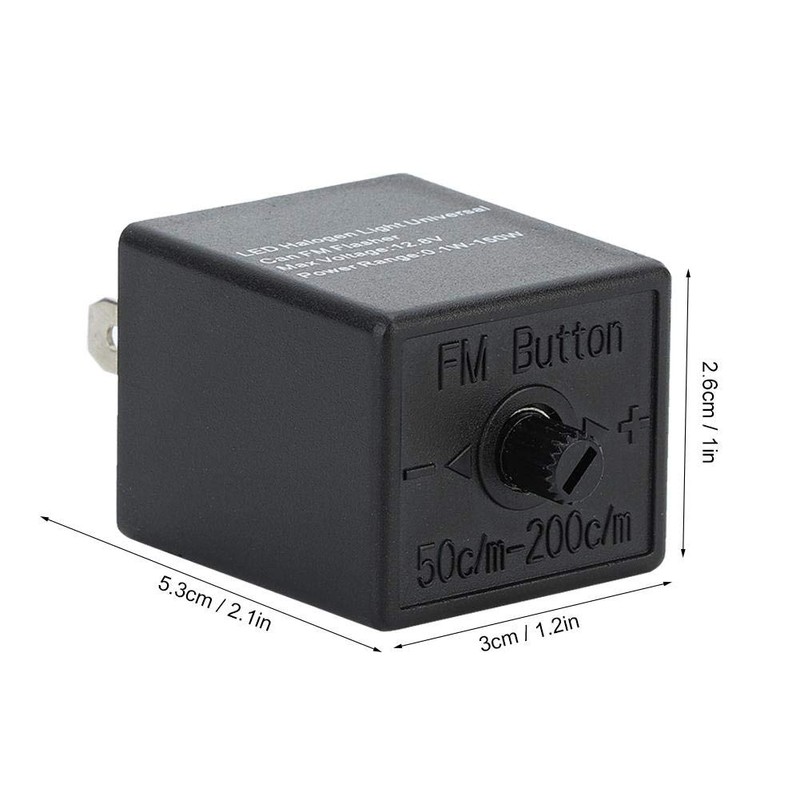 Flasher Relay, 12V 24V 3-PIN Adjustable LED Flasher Relay Turn