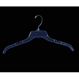 Only Hangers 17 Inch Plastic Clear Unbreakable Top Swivel Hook for T Shirt Blouse Jacket Coat Sweater & More, Pack of 50pcs