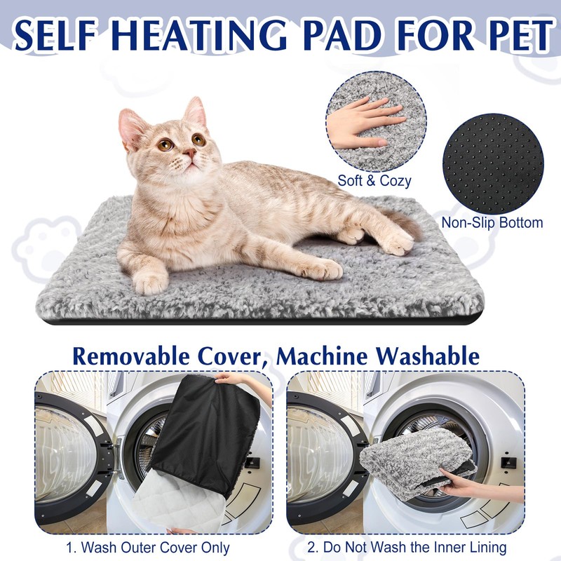 Drydiet 4 Pack Self Warming Cat Pads Self Heating Cat