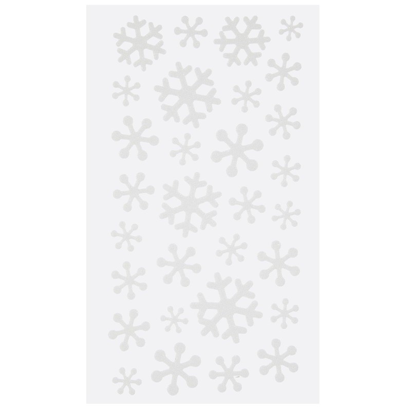 Snowflake 3D White Dimensional Stickers - for Crafts, Cards, Scrapbooks