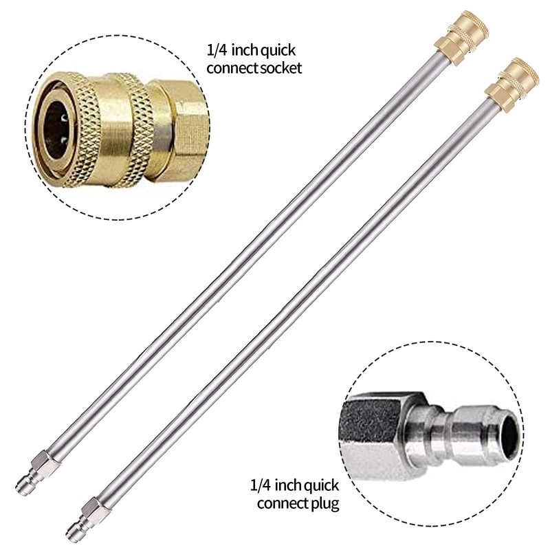 2 Pack Pressure Washer Wand with 1/4'' Quick Connector, 4000