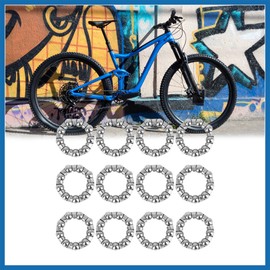 A ABSOPRO 12pcs 29.5mm x 9 Ball Bearing Cages Crank Bearings Mid Axle Wheel Bearing Retainer for Bicycle Item Replacement