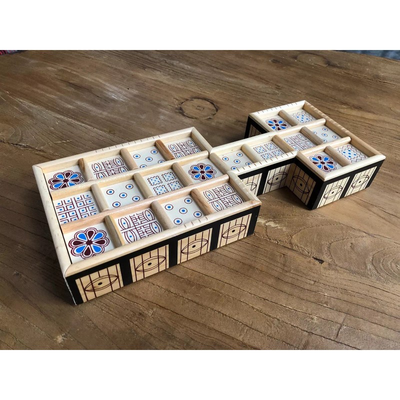 WE Games Royal Game of UR with Storage Drawers, Solid