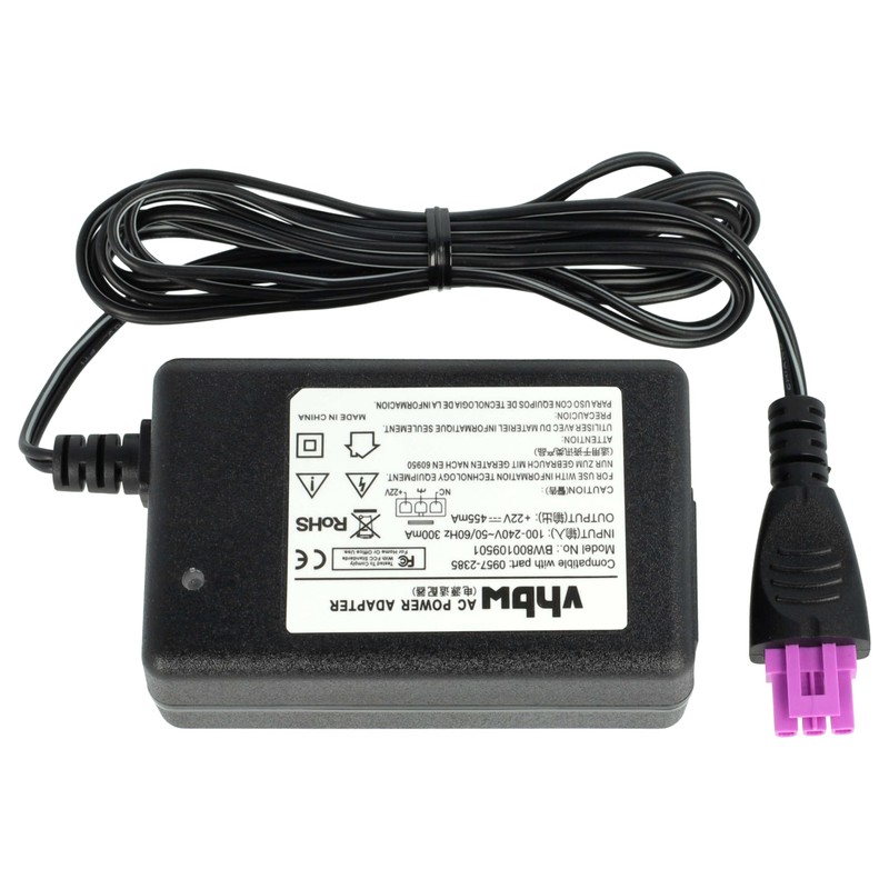 vhbw Power Supply Compatible with HP Deskjet 2544 All-in-One, 2549