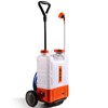 VEVOR 4 Gallon Battery Powered Backpack Sprayer with Wheeled Cart,
