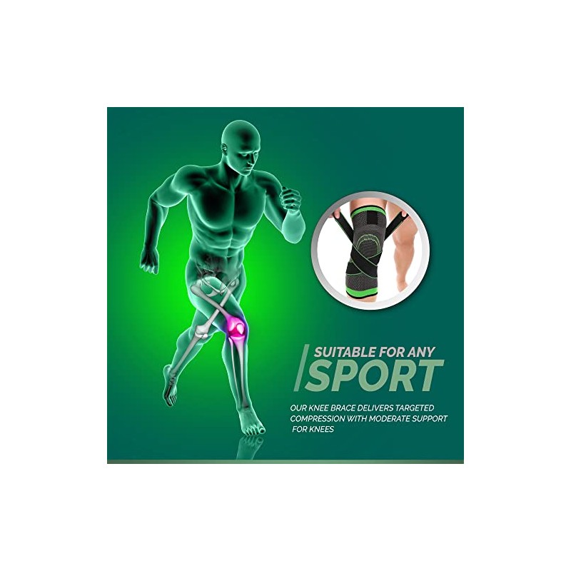 Botanique Knee Brace Support Sleeve Compression Strap Adjustable for Chronic