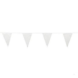White Pennant Banner - 100 feet - Hanging Party Decor