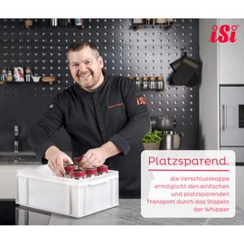 iSi - 2726 Whipper Cap for Cream Dispenser - Dishwasher-safe stainless steel lid for stacking and transporting cream sprayers - Suitable for Gourmet Whip, Thermo Whip & Profi Whip