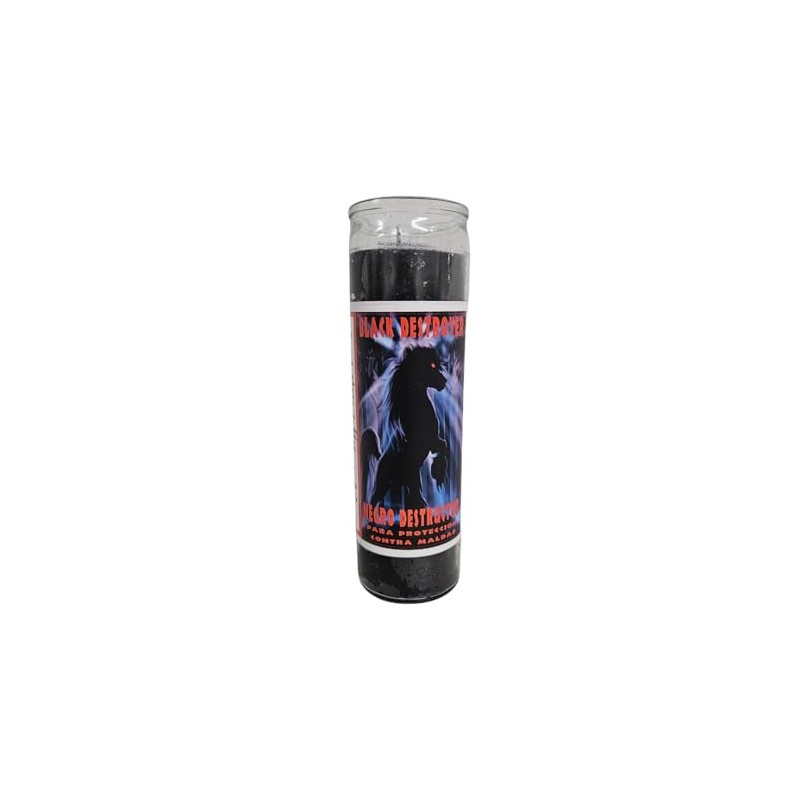 Negro Destructor Veladora Preparada/Black Destroyer Prepared Ritual Candle