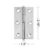 Cabinet Gate Closet Door Hinge Furniture Hardware Folding Butt Hinge
