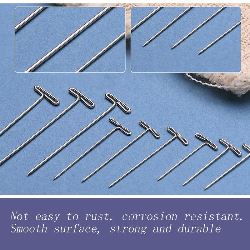 T Pins, 100 Pack 2 inch Sewing Pins for Blocking