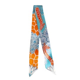 JERLA 100% Mulberry silk Scarf Head Hair Ribbon Handbag Handle wrap Tie Bundle Scarf Neckerchief Scarf for women