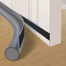 Door Draft Stopper, 37 Inch Adjustable Under Door Draft Blocker Sound Proof Draft Guard for Bottom of Doors Seal Gap, Reduce Noise, Cold Air, Dust, Odor, Light, Fit for Interior/Exterior Doors